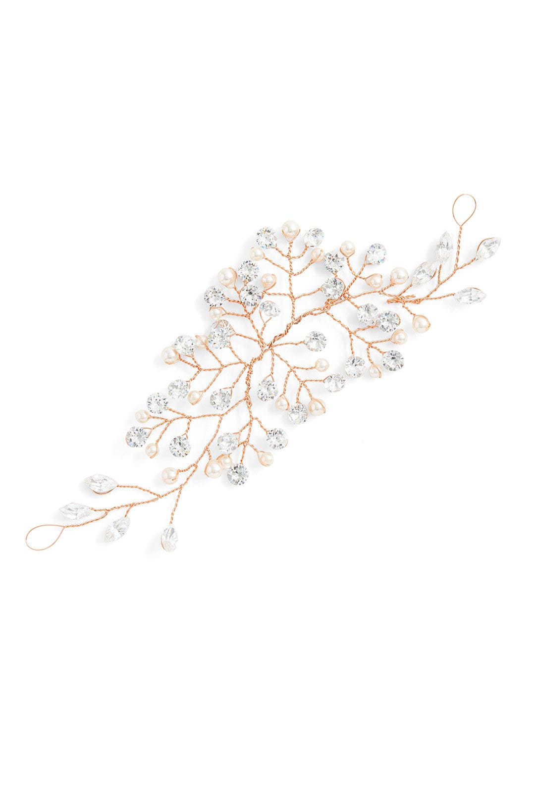 Rose Gold Crystal Hair Vine by Ever by Happily Ever Borrowed