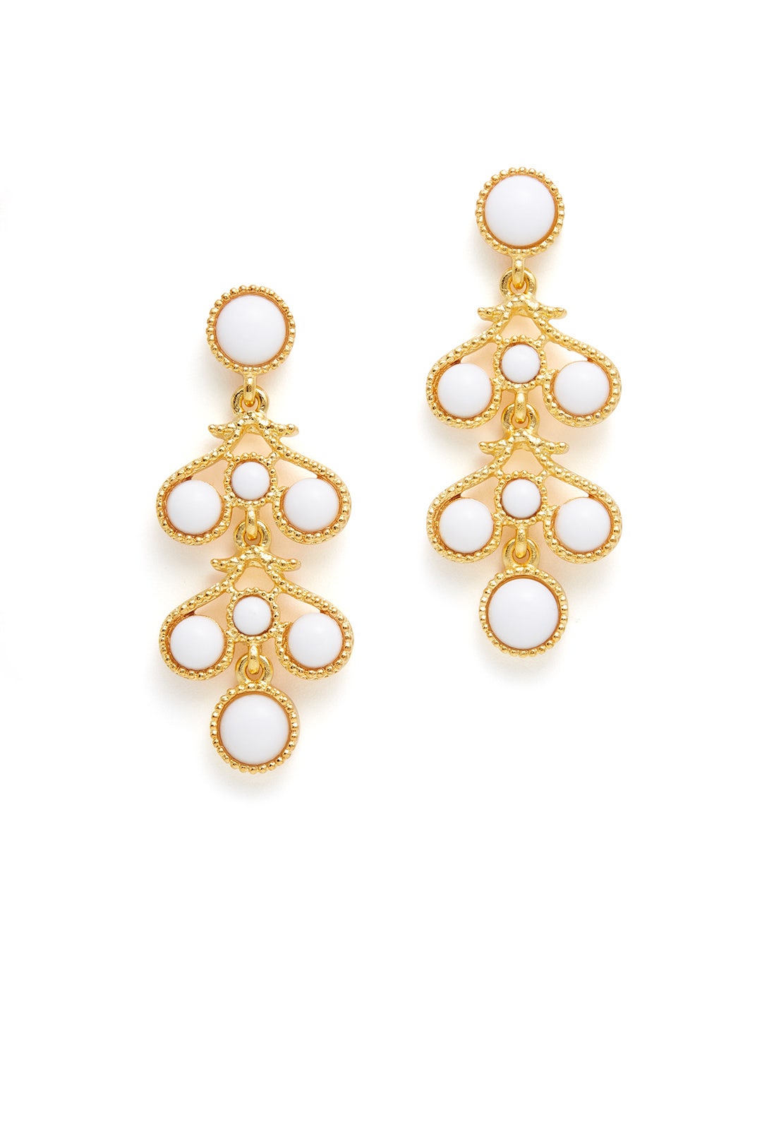 White Gold Filigree Earrings by Kenneth Jay Lane 1