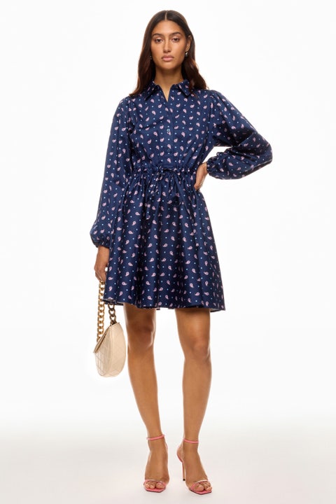 MILLIE DRESS | BRIGHT LIGHT BLUE SILK GEORGETTE main image 1