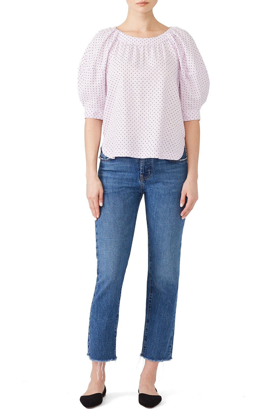Lilac Dahlia Dot Top by La Vie Rebecca Taylor 0