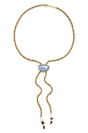 Angelite Minimal Luxe Necklace by Lizzie Fortunato