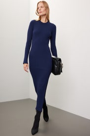 Midi Crew Neck Sheath Dress by Marina Moscone x RTR