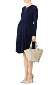 Navy Cornelia Maternity Dress by Of Mercer