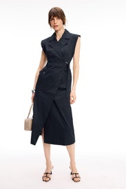 Silvia Safari Wrap Midi Dress by Toccin