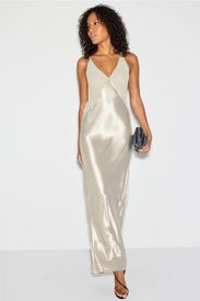 Satin Slip Gown by Alberta Ferretti
