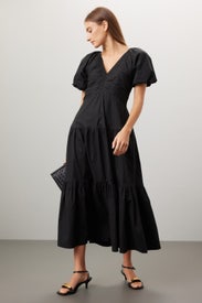 Smocked Tiered Maxi Dress by Club Monaco