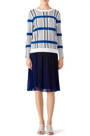 Grid Printed Sweater by English Factory
