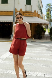 Birdie Linen Walking Shorts by French Connection