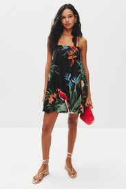 Midnight Macaw Fiesta Mini Dress by FARM Rio