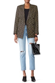 Leopard Double Breasted Blazer by The Kooples