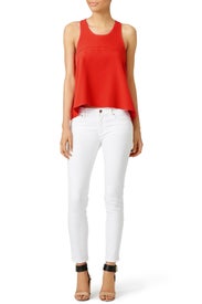 Red Trapeze Top by Milly
