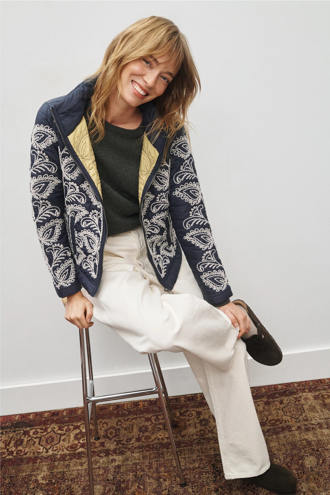 Embroidered Puffer Bomber by NIC + ZOE 0