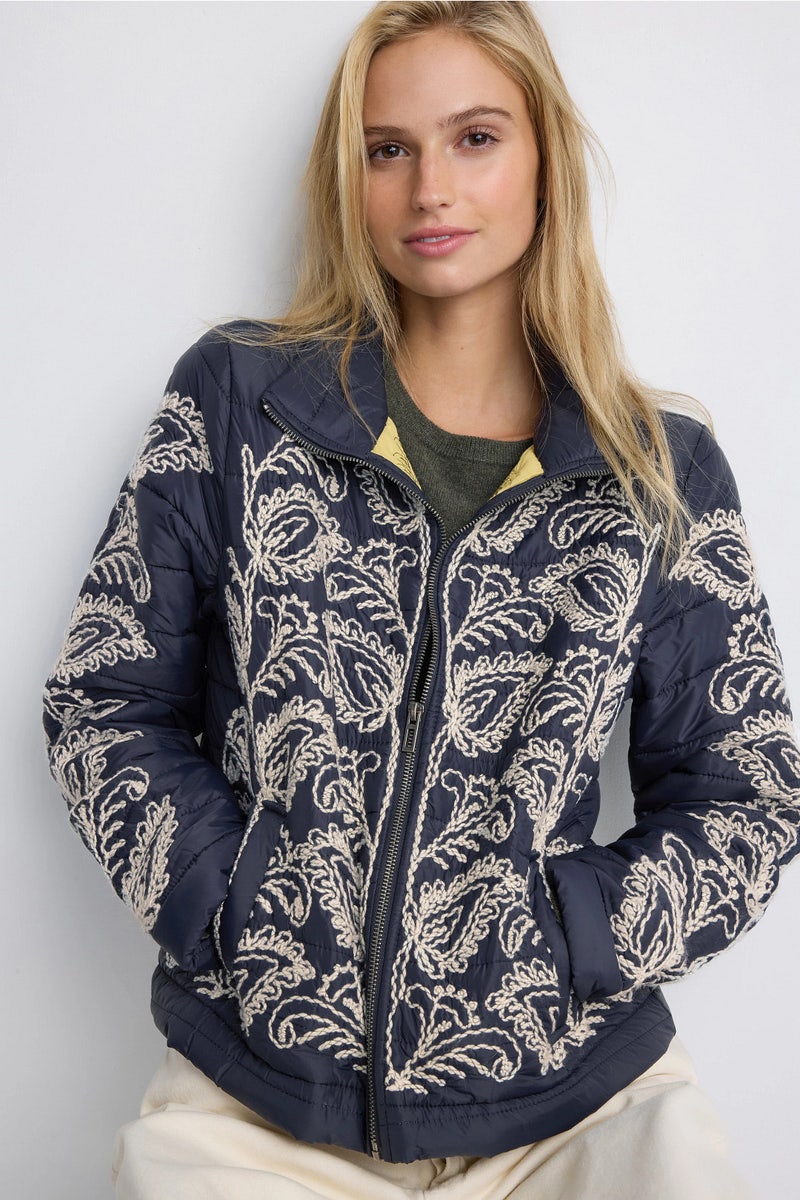 Embroidered Puffer Bomber by NIC + ZOE - Photo 0
