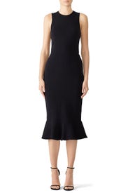 Dark Refined Flutter Dress by Opening Ceremony