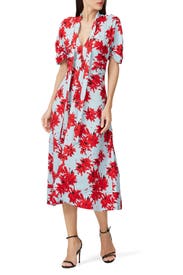 Floral Neck Tie Dress by Proenza Schouler