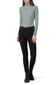 Check Print Long Sleeve Turtleneck by Proenza Schouler White Label