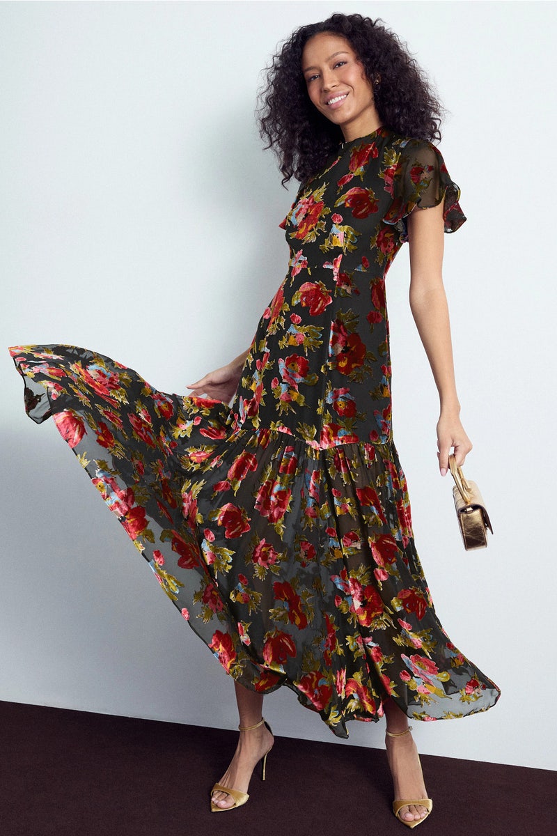 Velvet Floral Gown by Rixo x RTR - Photo 0