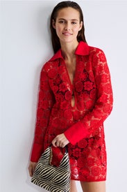 Collared Mini Cover Up Dress by Ronny Kobo x RTR