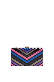 Multi Bright Chevron Box Minaudiere by Sondra Roberts