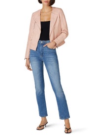 Quilted Collarless Moto Jacket by Slate & Willow