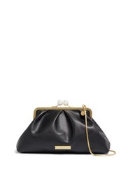 Black Lacey Soft Frame Clutch by ZAC Zac Posen Handbags