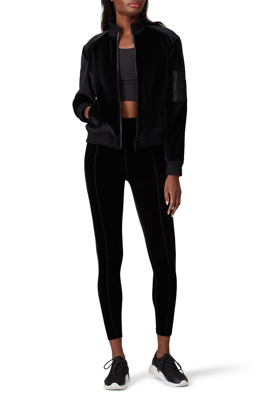 Black Velvet Leggings by ALALA 0