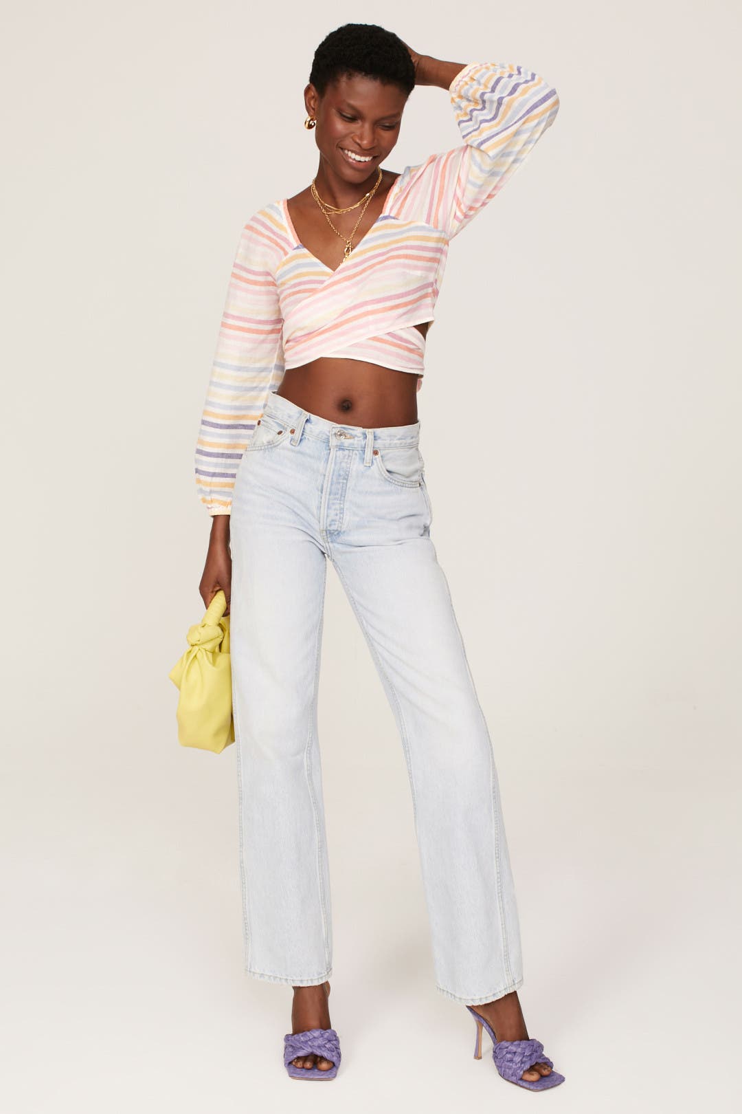 Candy Stripe Arilia Top by Banjanan | Rent the Runway