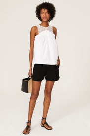 White Ruffle Lace Top by Marissa Webb x RTR