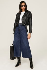 Cropped Moto Jacket by Slate & Willow