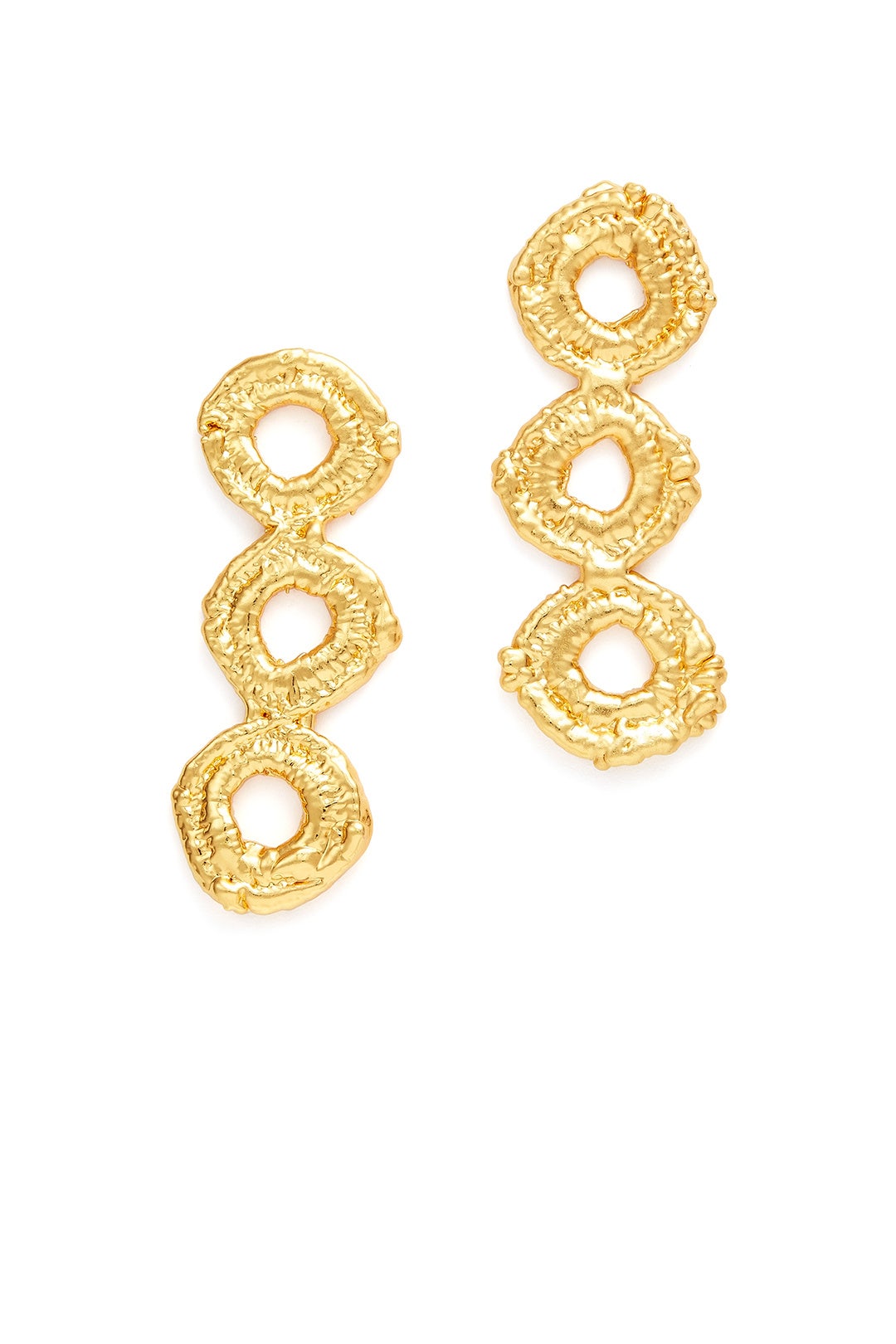 Gold Organa Earrings by Alexandra Koumba 1