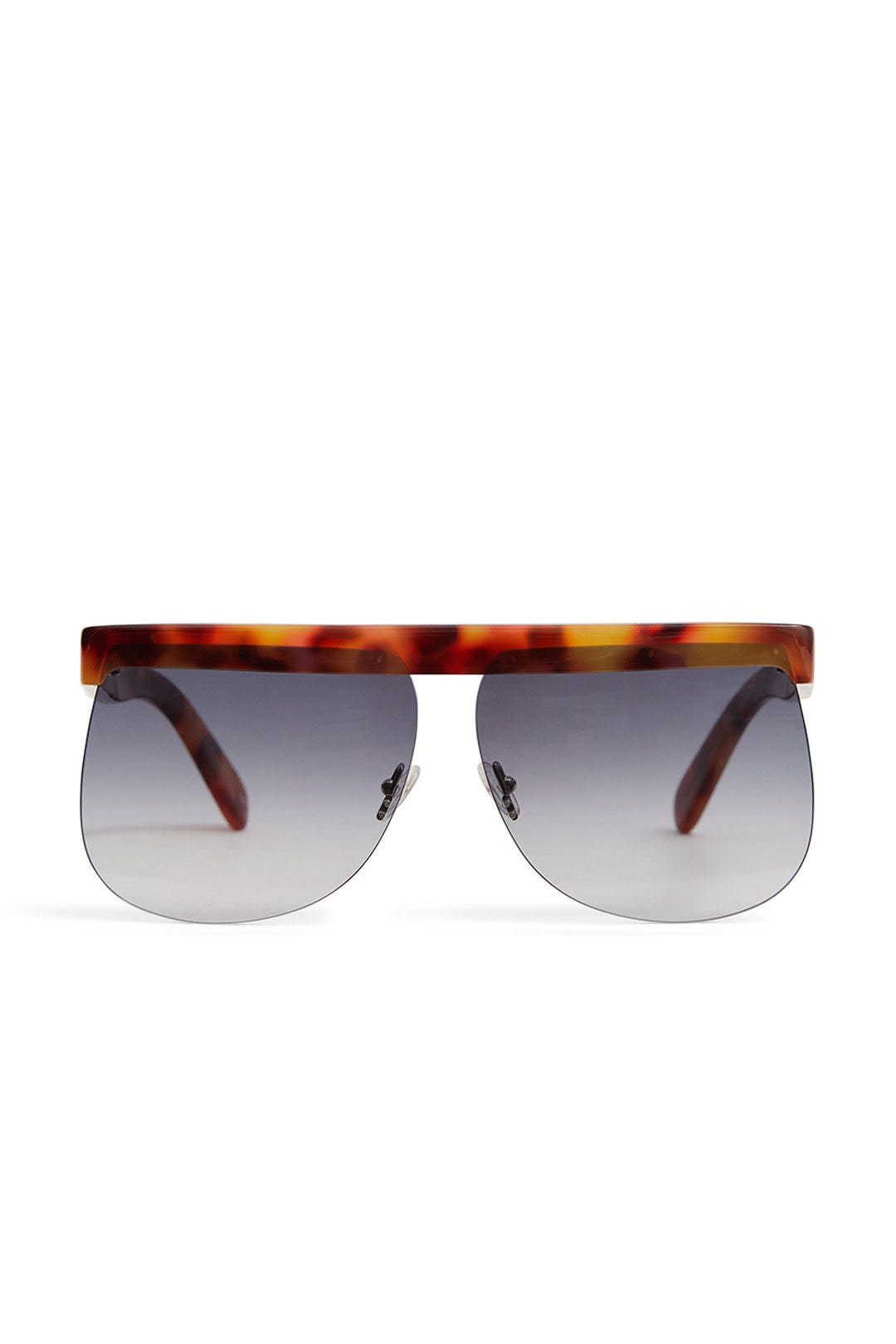 Tortoise D Frame Sunglasses by Courréges