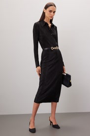 Plisse Midi Skirt by Great Jones