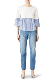 Layered Poplin Top by KINLY