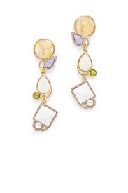 White Stone Marianne Earrings by Lulu Frost