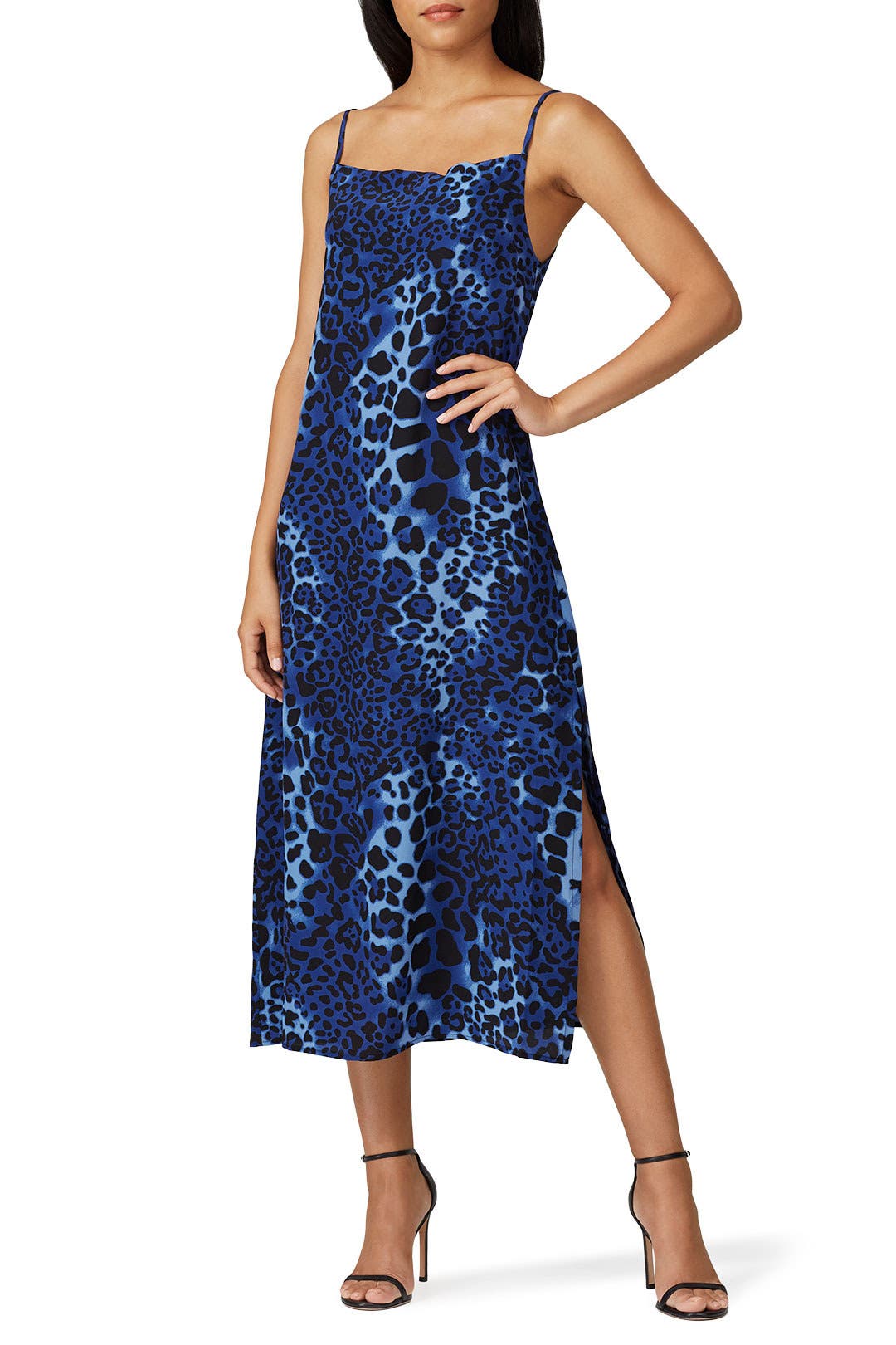 blue leopard print maxi dress Wild and Free Maxi Dress Midnight/Black / S