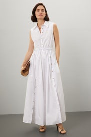 White Buttoned Dress by Rosetta Getty x RTR