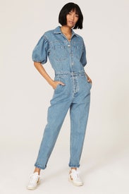 Balloon Sleeve Denim Jumpsuit by Scotch & Soda