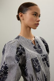 Aaron Navy Dress by SZ Blockprints