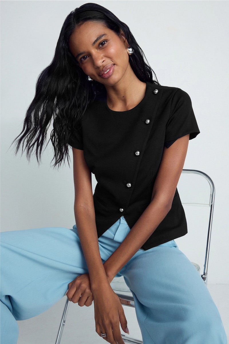 Asymmetric Button Front Top by Toccin - Photo 0