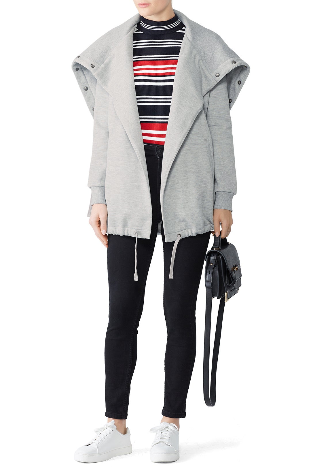 Salt And Pepper Open Sweatshirt by BLANKNYC 0