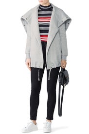 Salt And Pepper Open Sweatshirt by BLANKNYC