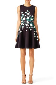 Black Woven Garden Dress by ERIN erin fetherston