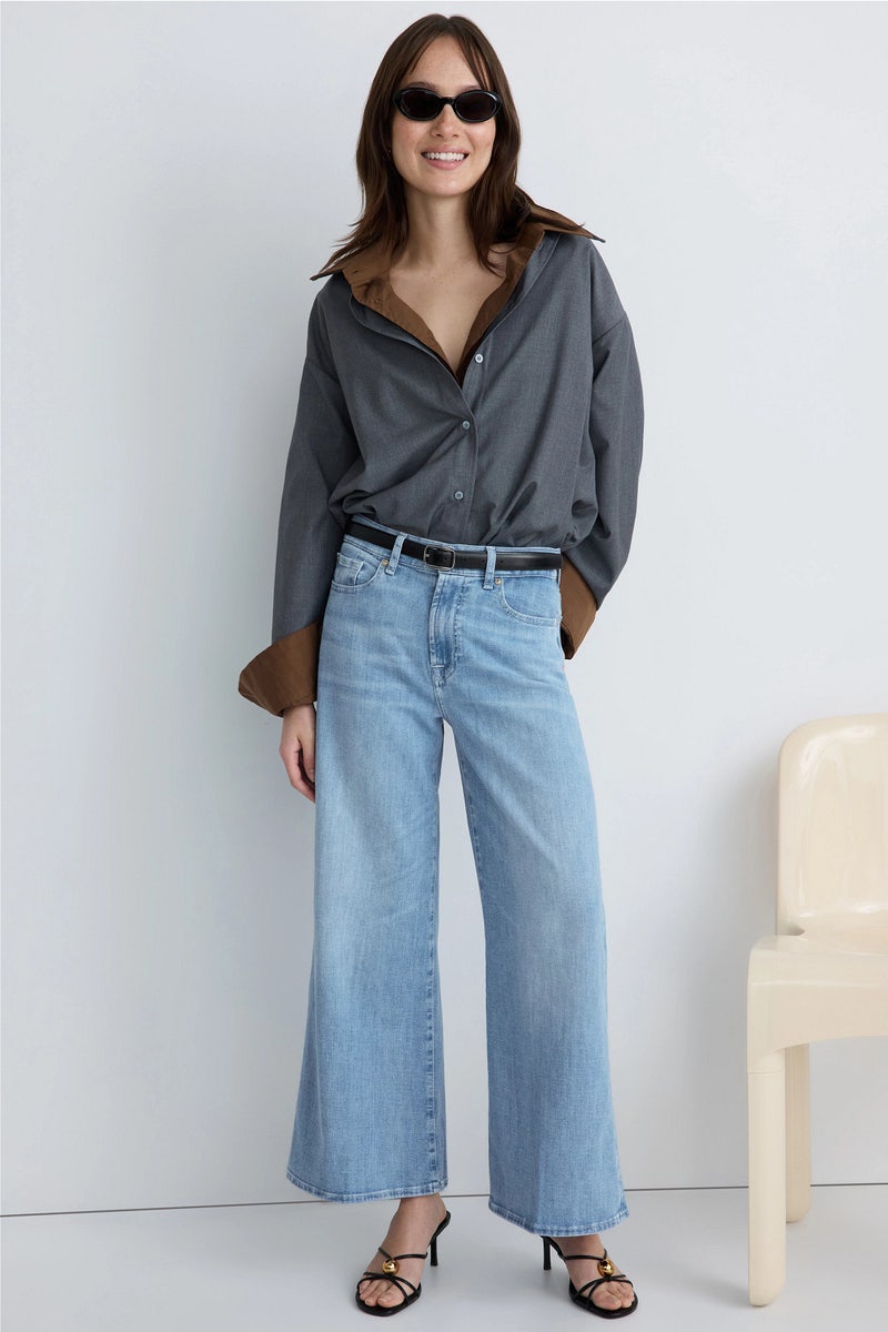 Lotta Ankle Petite Wide Leg Jeans by 7 For All Mankind - Photo 0