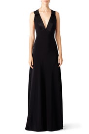 Black Deep V Alison Gown by Jill Jill Stuart