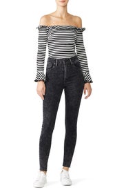 Grey Mile High Super Skinny Jeans by Levi's