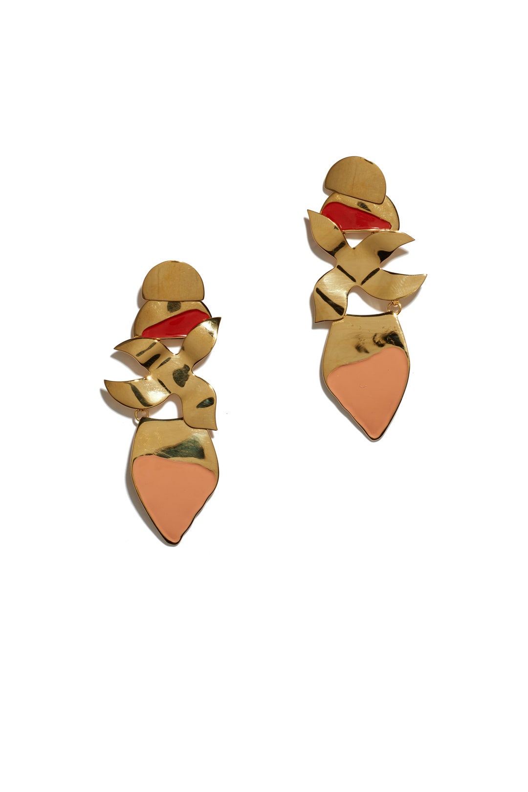 Gold Orchid Earrings by Lizzie Fortunato 1