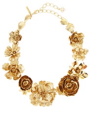 Gold Bold Flower Necklace by Oscar de la Renta