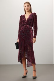 Burnout Ruched Dress by Ronny Kobo x RTR