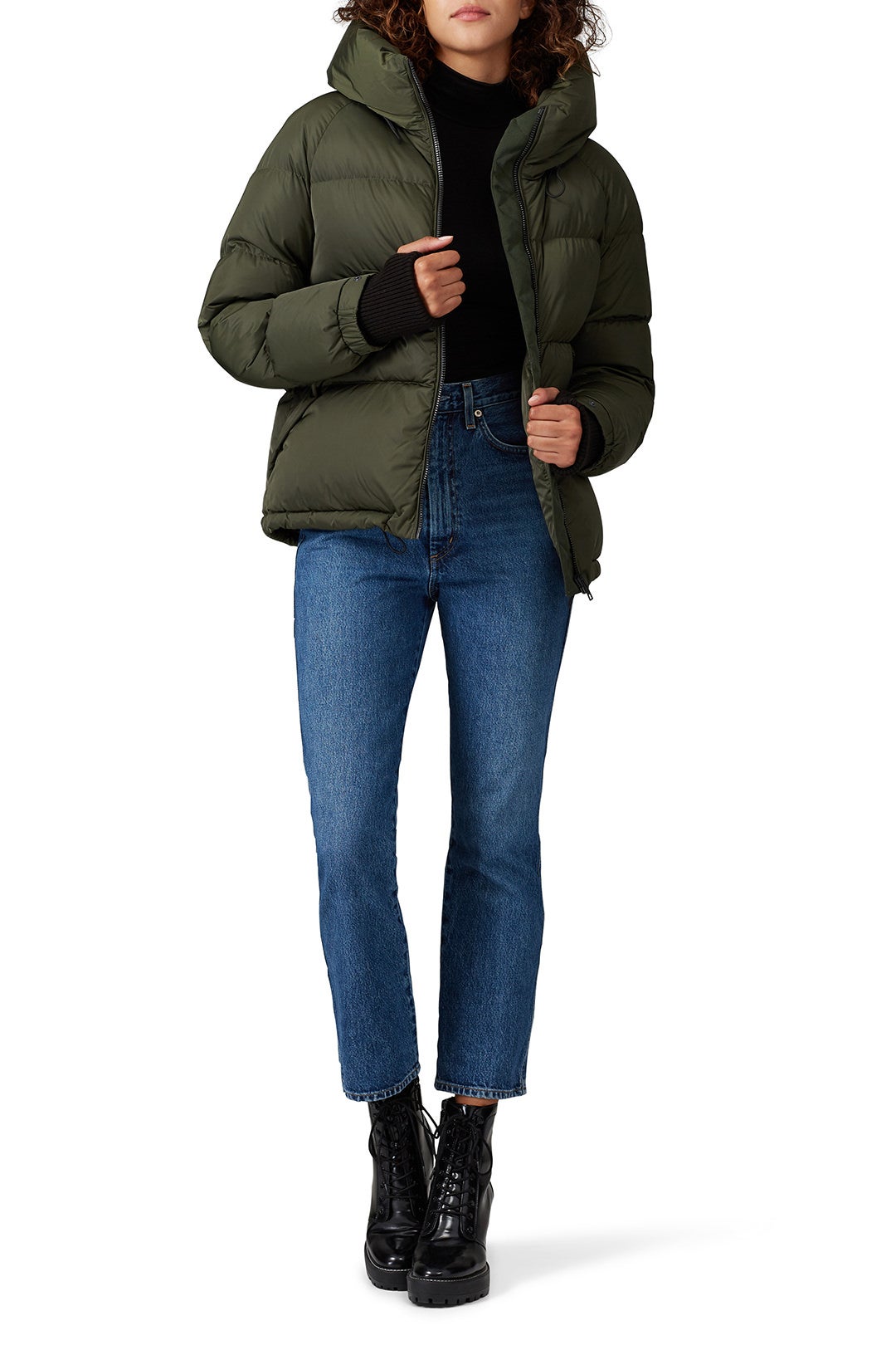 Green Sylivana Puffer Coat by SOIA & KYO 0