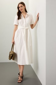 Megan Tie-Front Midi Dress by Toccin